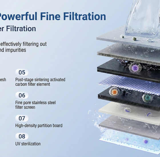 AQUESSENCE Digital Faucet Water Filter